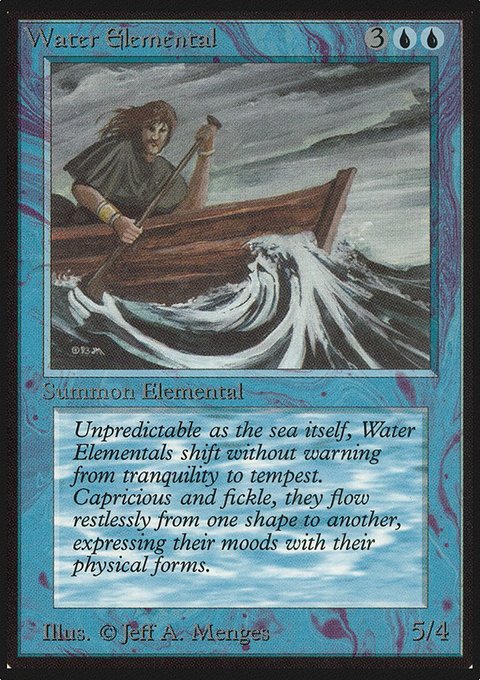 Water Elemental, Limited Edition Alpha #91, Magic: The Gathering card