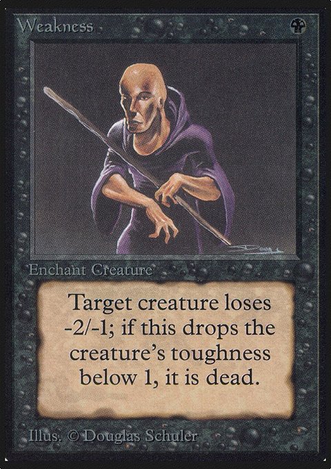 Weakness, Limited Edition Alpha #134, Magic: The Gathering card