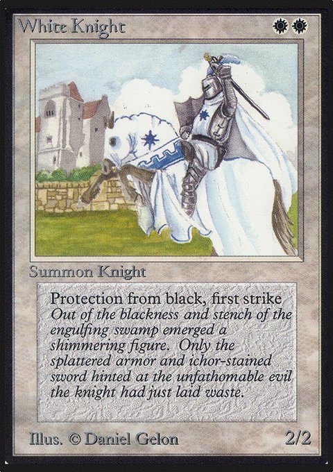 White Knight, Limited Edition Alpha #43, Magic: The Gathering card