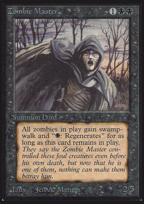 Zombie Master, Limited Edition Alpha #137, Magic: The Gathering card