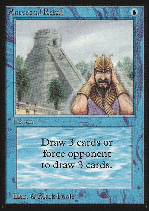 Ancestral Recall, Limited Edition Beta #48, Magic: The Gathering card