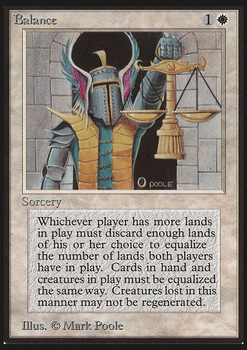 Balance, Limited Edition Beta #3, Magic: The Gathering card