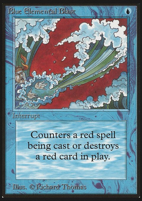 Blue Elemental Blast, Limited Edition Beta #50, Magic: The Gathering card