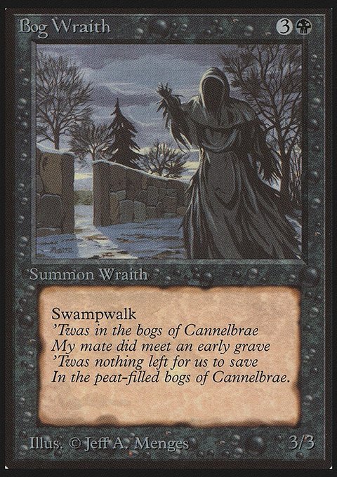 Bog Wraith, Limited Edition Beta #96, Magic: The Gathering card