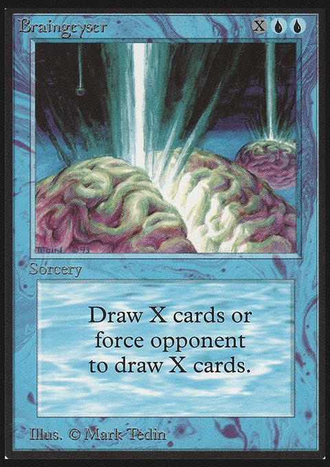Braingeyser, Limited Edition Beta #51, Magic: The Gathering card