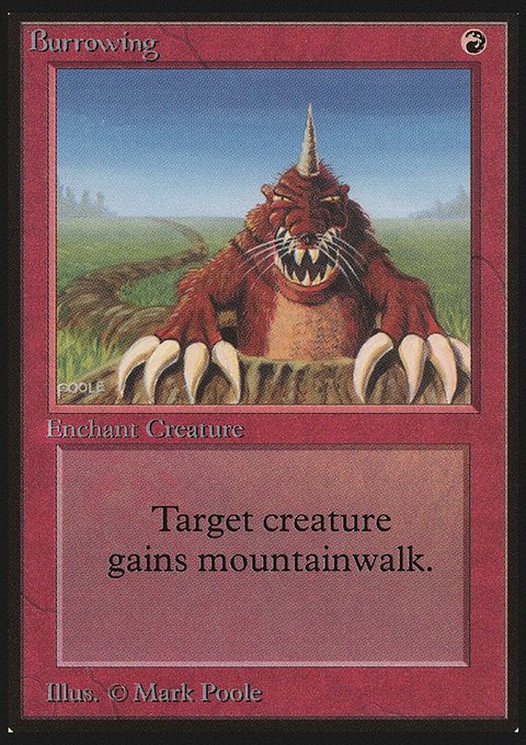 Burrowing, Limited Edition Beta #139, Magic: The Gathering card