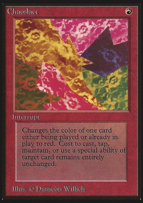 Chaoslace, Limited Edition Beta #140, Magic: The Gathering card