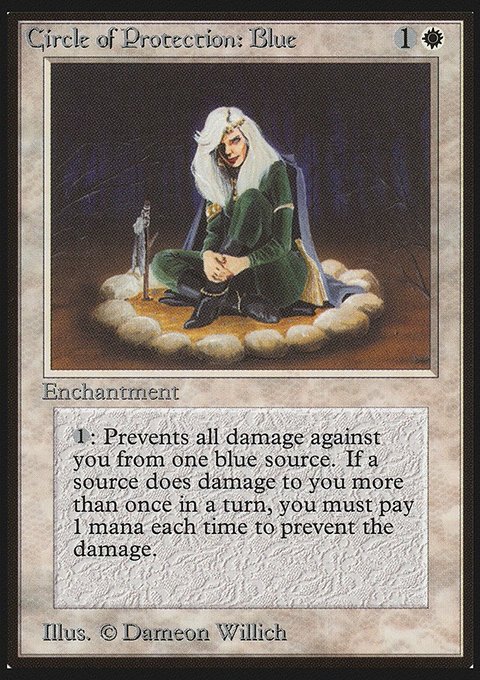 Circle of Protection: Blue, Limited Edition Beta #11, Magic: The Gathering card