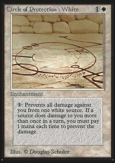 Circle of Protection: White, Limited Edition Beta #14, Magic: The Gathering card