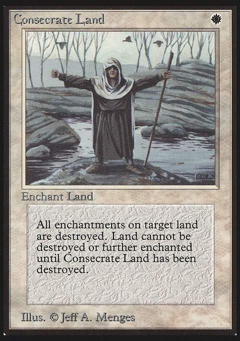 Consecrate Land, Limited Edition Beta #15, Magic: The Gathering card