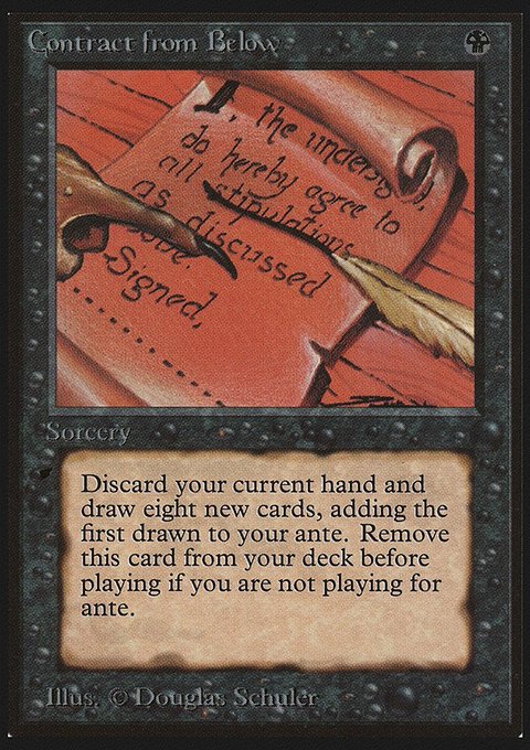 Contract from Below, Limited Edition Beta #97, Magic: The Gathering card
