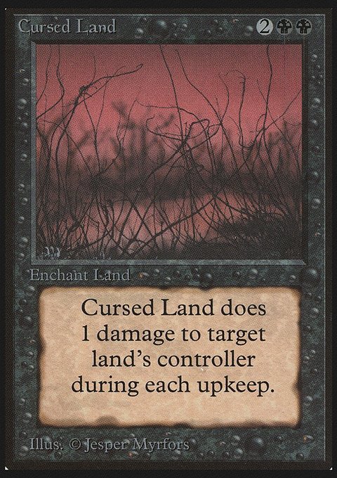 Cursed Land, Limited Edition Beta #98, Magic: The Gathering card