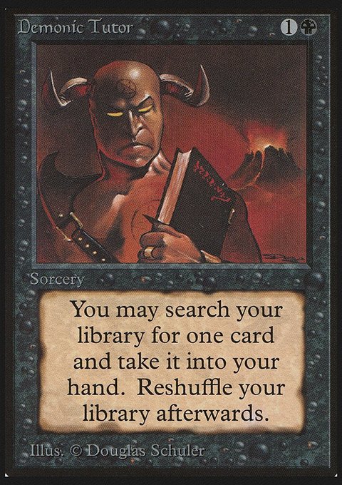 Demonic Tutor, Limited Edition Beta #105, Magic: The Gathering card