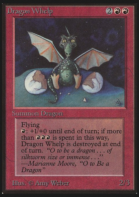 Dragon Whelp, Limited Edition Beta #142, Magic: The Gathering card