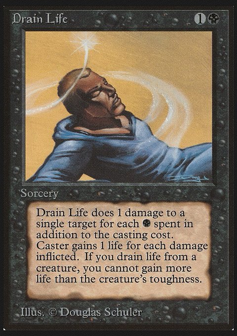 Drain Life, Limited Edition Beta #106, Magic: The Gathering card