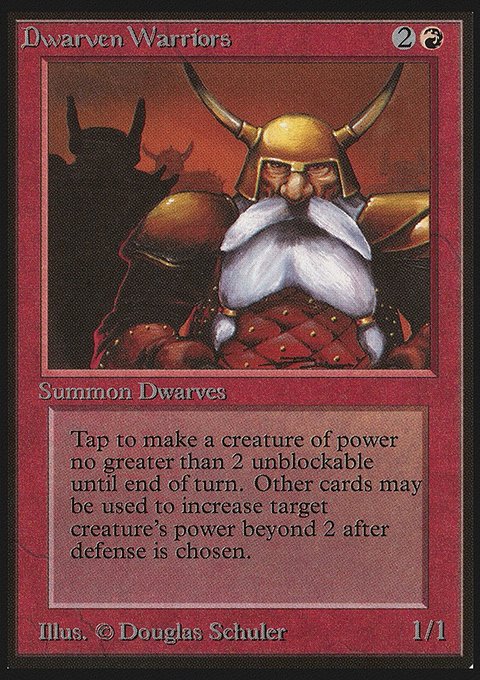 Dwarven Warriors, Limited Edition Beta #144, Magic: The Gathering card