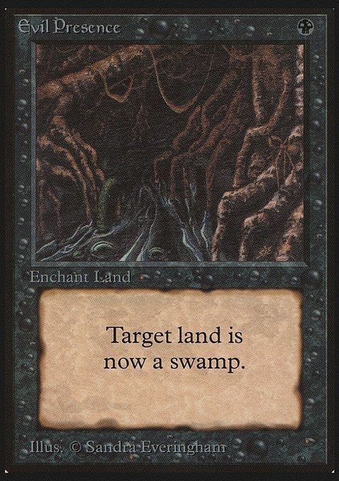 Evil Presence, Limited Edition Beta #108, Magic: The Gathering card