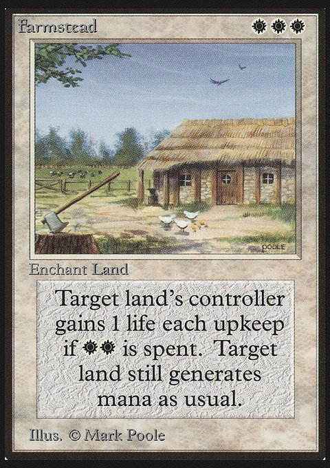 Farmstead, Limited Edition Beta #20, Magic: The Gathering card