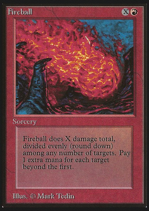 Fireball, Limited Edition Beta #150, Magic: The Gathering card