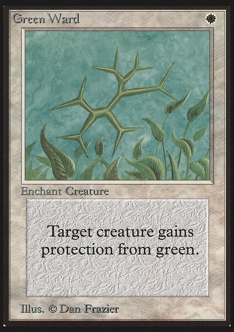 Green Ward, Limited Edition Beta #21, Magic: The Gathering card