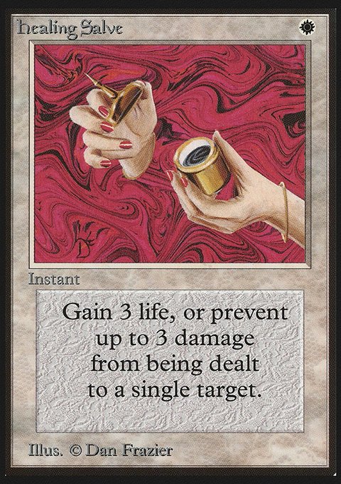 Healing Salve, Limited Edition Beta #23, Magic: The Gathering card