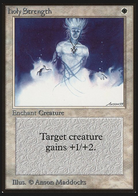 Holy Strength, Limited Edition Beta #25, Magic: The Gathering card