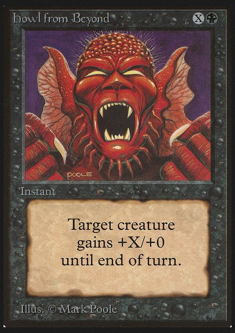 Howl from Beyond, Limited Edition Beta #112, Magic: The Gathering card