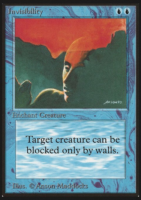 Invisibility, Limited Edition Beta #60, Magic: The Gathering card
