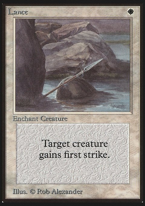 Lance, Limited Edition Beta #28, Magic: The Gathering card