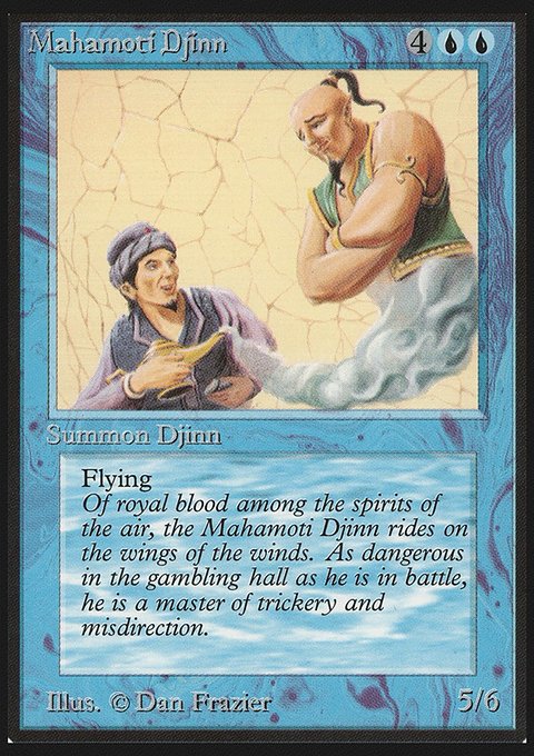 Mahamoti Djinn, Limited Edition Beta #65, Magic: The Gathering card