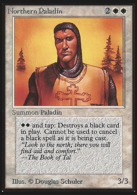 Northern Paladin, Limited Edition Beta #30, Magic: The Gathering card