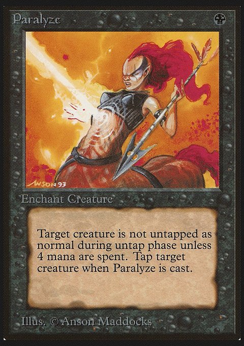 Paralyze, Limited Edition Beta #120, Magic: The Gathering card