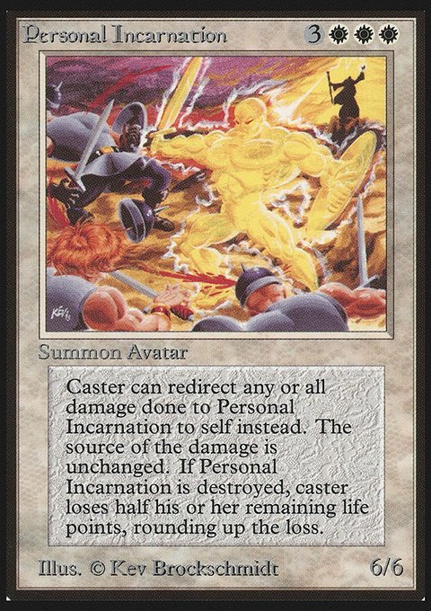 Personal Incarnation, Limited Edition Beta #32, Magic: The Gathering card