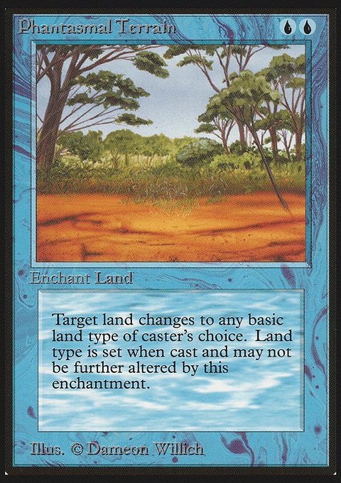 Phantasmal Terrain, Limited Edition Beta #69, Magic: The Gathering card
