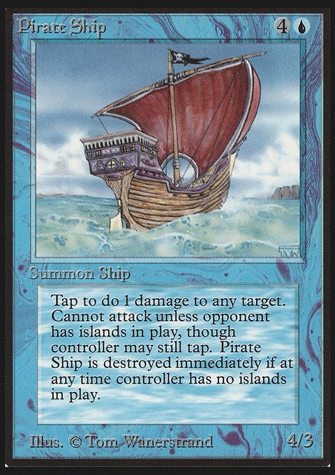 Pirate Ship, Limited Edition Beta #71, Magic: The Gathering card