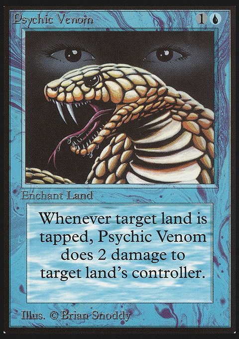 Psychic Venom, Limited Edition Beta #76, Magic: The Gathering card