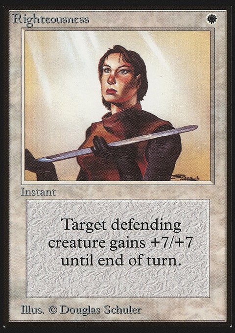 Righteousness, Limited Edition Beta #37, Magic: The Gathering card