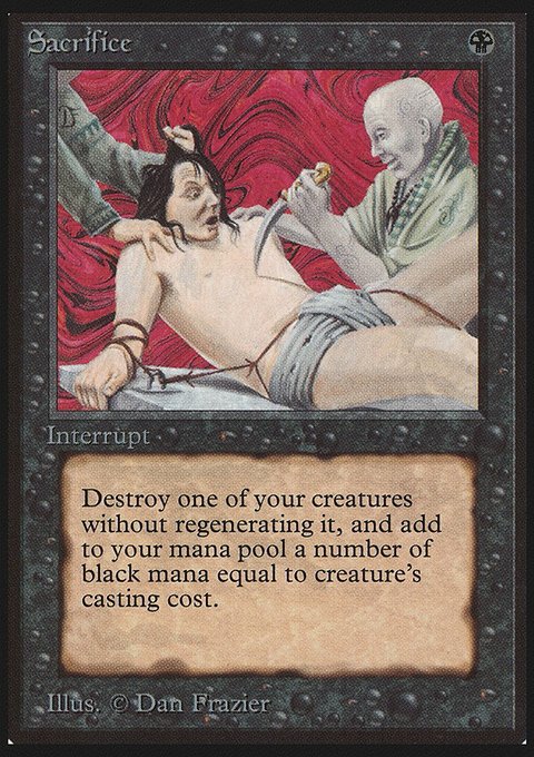Sacrifice, Limited Edition Beta #125, Magic: The Gathering card