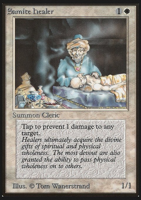 Samite Healer, Limited Edition Beta #38, Magic: The Gathering card