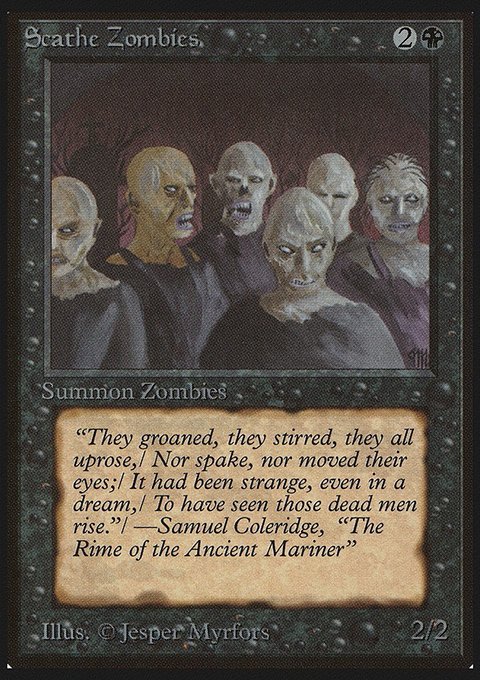 Scathe Zombies, Limited Edition Beta #126, Magic: The Gathering card