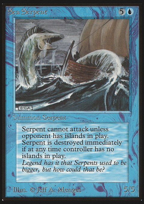 Sea Serpent, Limited Edition Beta #77, Magic: The Gathering card