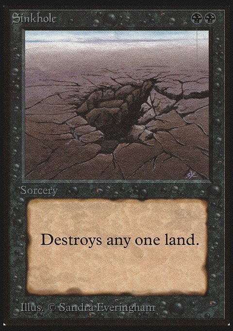 Sinkhole, Limited Edition Beta #130, Magic: The Gathering card