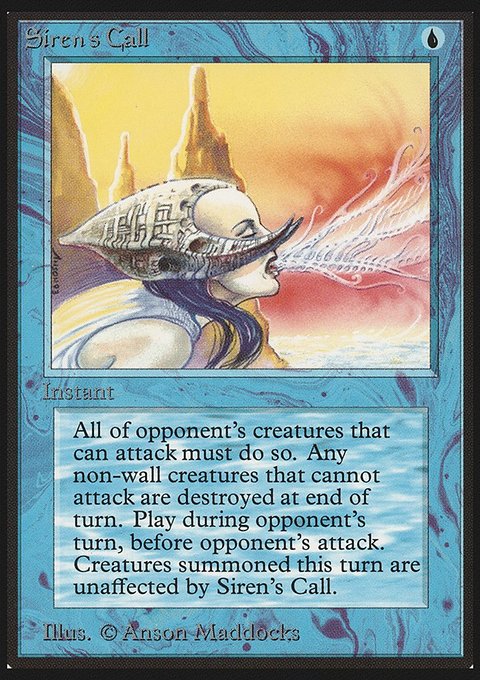 Siren's Call, Limited Edition Beta #78, Magic: The Gathering card