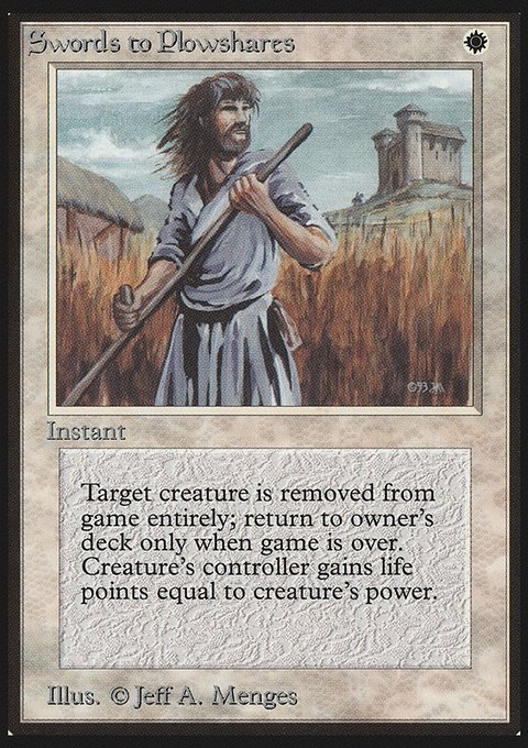 Swords to Plowshares, Limited Edition Beta #41, Magic: The Gathering card