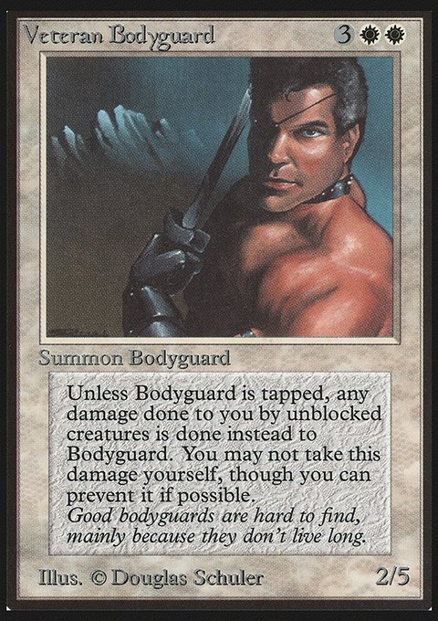 Veteran Bodyguard, Limited Edition Beta #42, Magic: The Gathering card