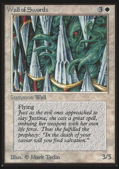 Wall of Swords, Limited Edition Beta #43, Magic: The Gathering card