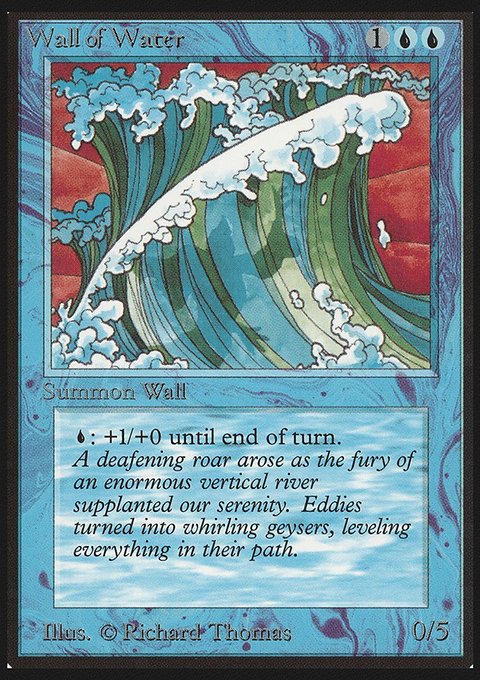 Wall of Water, Limited Edition Beta #91, Magic: The Gathering card