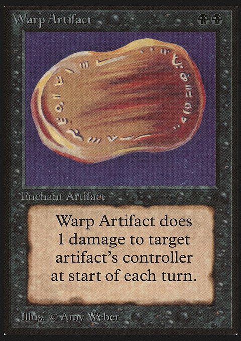 Warp Artifact, Limited Edition Beta #134, Magic: The Gathering card
