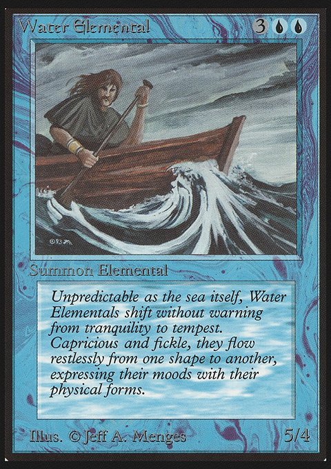 Water Elemental, Limited Edition Beta #92, Magic: The Gathering card