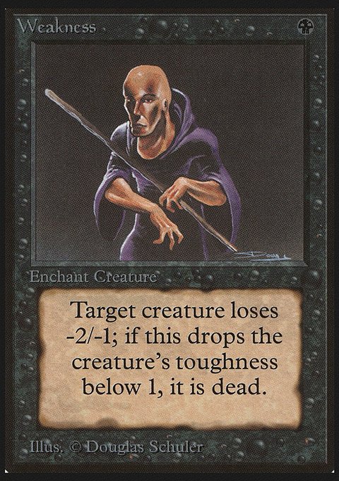 Weakness, Limited Edition Beta #135, Magic: The Gathering card